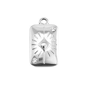 BY31&reg; Anh&auml;nger aus Stainless Steel - Rostfreiem Stahl Card Diamond Silver