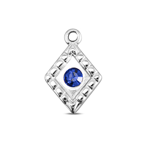 BY31&reg; Anh&auml;nger aus Stainless Steel - Rostfreiem Stahl Rhombus Silver-sapphire blue