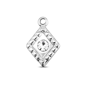 BY31&reg; Anh&auml;nger aus Stainless Steel - Rostfreiem Stahl Rhombus Silver-crystal