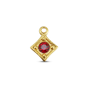 BY31&reg; Anh&auml;nger aus Stainless Steel - Rostfreiem Stahl Rhombus Gold-ruby red