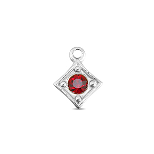 BY31&reg; Anh&auml;nger aus Stainless Steel - Rostfreiem Stahl Rhombus Silver-ruby red