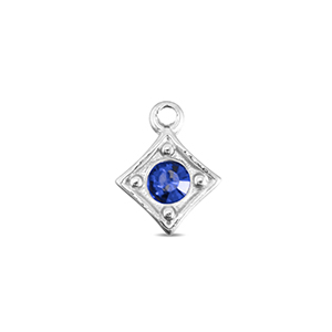 BY31&reg; Anh&auml;nger aus Stainless Steel - Rostfreiem Stahl Rhombus Silver-sapphire blue