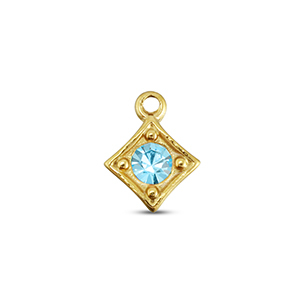 BY31&reg; Anh&auml;nger aus Stainless Steel - Rostfreiem Stahl Rhombus Gold-aqua