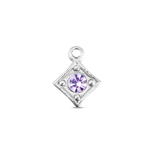 BY31&reg; Anh&auml;nger aus Stainless Steel - Rostfreiem Stahl Rhombus Silver-light lilac