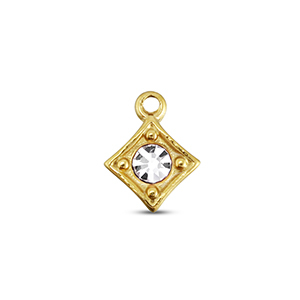 BY31&reg; Anh&auml;nger aus Stainless Steel - Rostfreiem Stahl Rhombus Gold-crystal