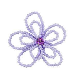 Anh&auml;nger aus Stainless Steel - Rostfreiem Stahl Flower Lavender purple