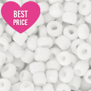 Rocailles Perlen Glas 6/0 (4mm) White