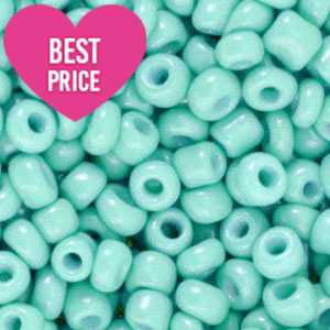 Rocailles Perlen Glas 6/0 (4mm) Harbour side blue