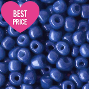 Rocailles Perlen Glas 6/0 (4mm) Patriot blue