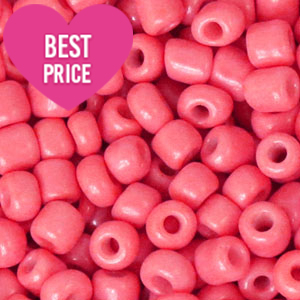 Rocailles Perlen Glas 6/0 (4mm) Magenta pink	