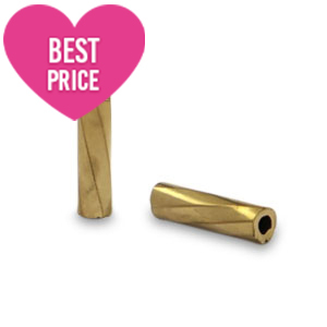 Rocailles Perlen Glas Spezial R&ouml;hrchen twist Antique gold