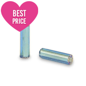 Rocailles Perlen Glas Spezial R&ouml;hrchen Cyan blue