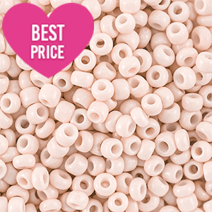 Rocailles Perlen Glas 6/0 (4mm) Peach beige