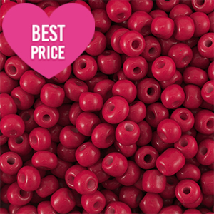 Rocailles Perlen Glas 8/0 (3mm) Red