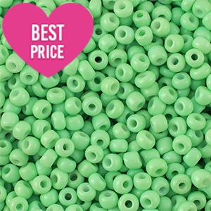 Rocailles Perlen Glas 8/0 (3mm) Light green