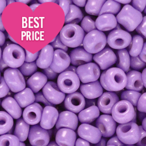 Rocailles Perlen Glas 8/0 (3mm) Deep lavender purple