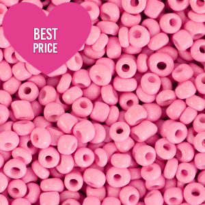 Rocailles Perlen Glas 8/0 (3mm) Punch pink