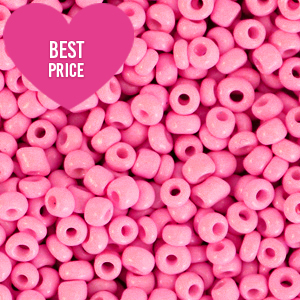 Rocailles Perlen Glas 8/0 (3mm) Deep pink