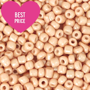 Rocailles Perlen Glas 8/0 (3mm) Nude peach