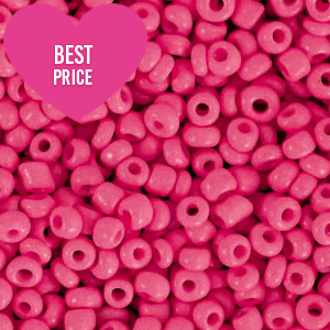 Rocailles Perlen Glas 8/0 (3mm) Tulip pink