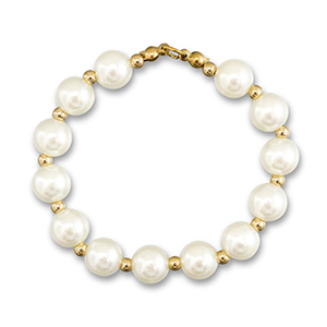 Statement-Anh&auml;nger Pearl Chain White-gold