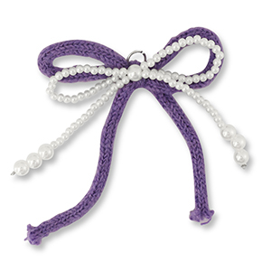 Statement-Anh&auml;nger Double Bow White-purple