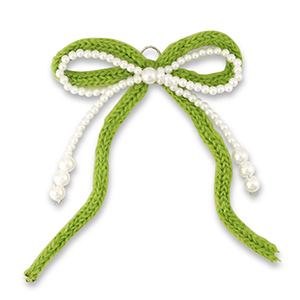 Statement-Anh&auml;nger Double Bow White-green
