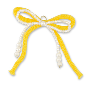 Statement-Anh&auml;nger Double Bow White-yellow