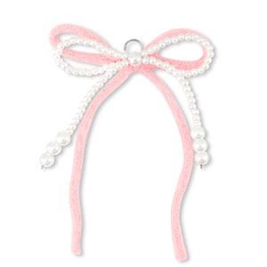 Statement-Anh&auml;nger Double Bow White-pink