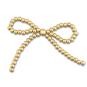 Statement-Anh&auml;nger Beaded Bow Gold