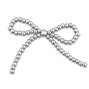 Statement-Anh&auml;nger Beaded Bow Silver