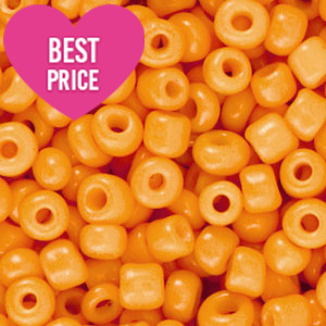 Rocailles Perlen Glas 12/0 (2mm) Citrus orange