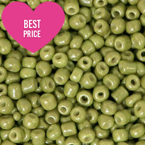 Rocailles Perlen Glas 12/0 (2mm) Blooming grove green