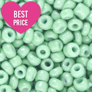 Rocailles Perlen Glas 12/0 (2mm) Spring bud green