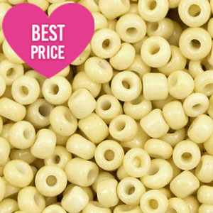 Rocailles Perlen Glas 12/0 (2mm) Soft yellow