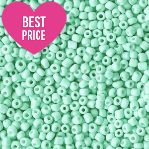 Rocailles Perlen Glas 12/0 (2mm) Mint turquoise