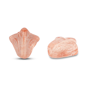 Tschechische Perlen Lily Flower 9x8mm Transparent light orange