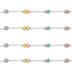 Zubeh&ouml;r aus Stainless Steel - Rostfreiem Stahl Gliederkette Disc Silver-multicolour