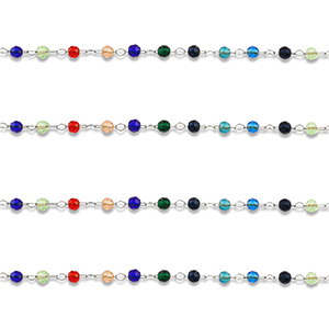 Zubeh&ouml;r aus Stainless Steel - Rostfreiem Stahl Gliederkette Round Silver-multicolour