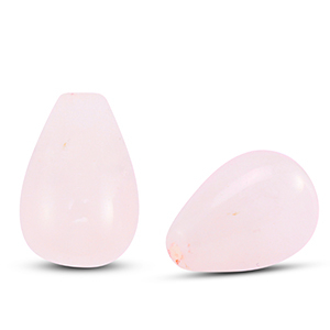 Perlen Naturstein Quarz Drop Light pink