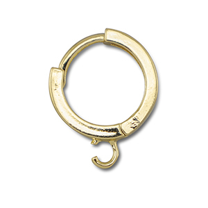 TQ Metall Brass Creolen with Loop Gold