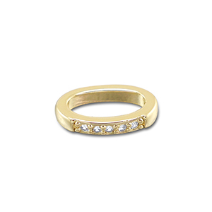 TQ Metall Brass Anh&auml;nger Oval Gold