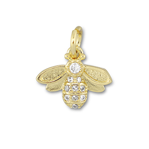 TQ Metall Brass Anh&auml;nger Bee Gold