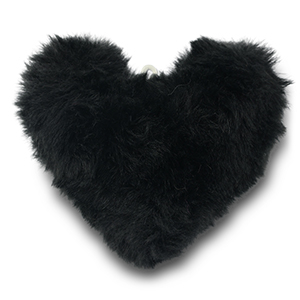 Statement-Anh&auml;nger Pompon Heart Black