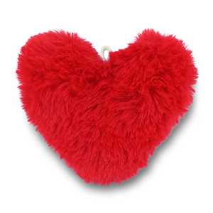 Statement-Anh&auml;nger Pompon Heart Red
