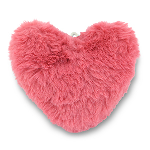 Statement-Anh&auml;nger Pompon Heart Dark pink