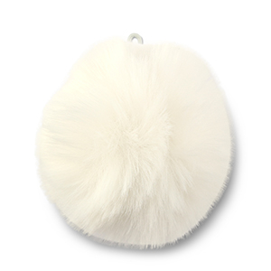 Statement-Anh&auml;nger Pompon White