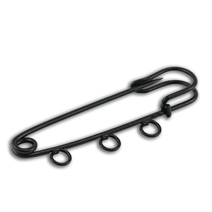 Farbiges Zubeh&ouml;r Ornamental Pin mit 3 &Ouml;sen Black