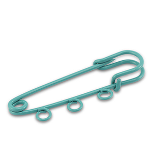 Farbiges Zubeh&ouml;r Ornamental Pin mit 3 &Ouml;sen Teal green