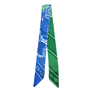 Bandana Schal with Star Green-blue